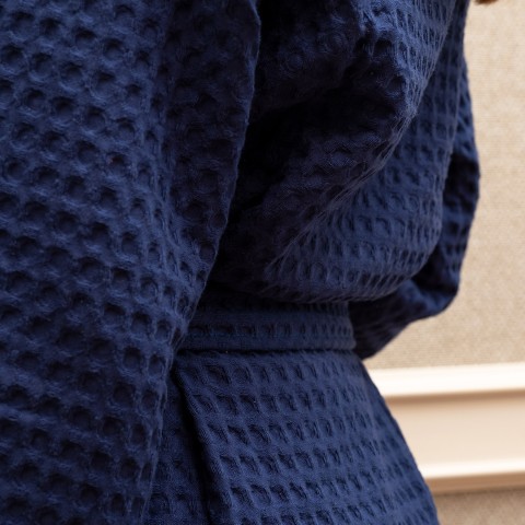 Apone - Terry Honeycomb Hooded Bathrobe