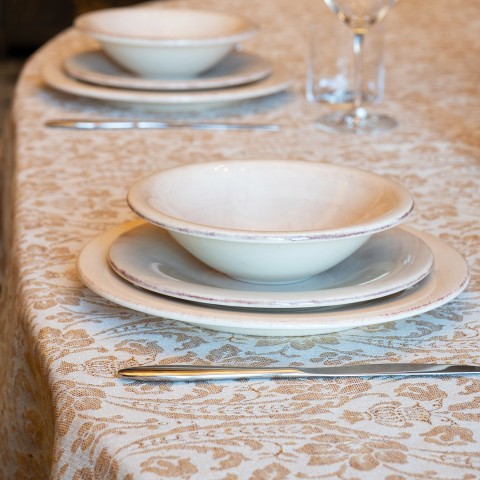 Certaldo - Linen and cotton Jacquard Tablecloth