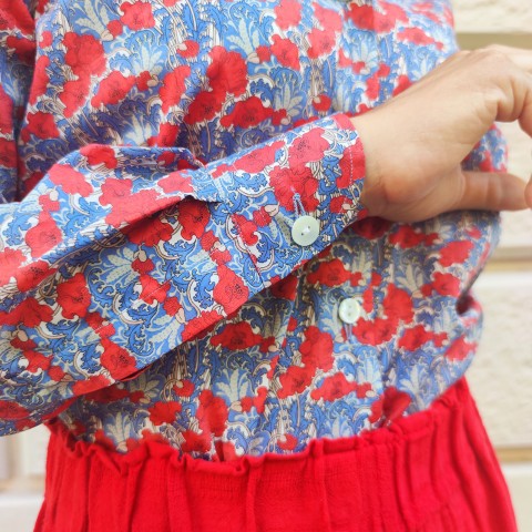 Liberty Clementina - Woman Shirt in Liberty London Fabric