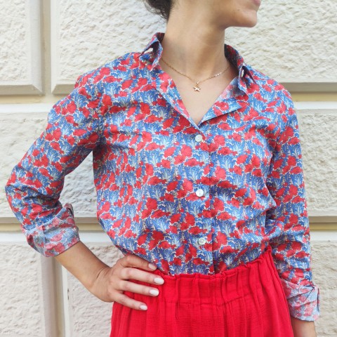 Liberty Clementina - Woman Shirt in Liberty London Fabric
