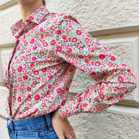 Liberty Danjo Rosso - Woman Shirt in Liberty London Fabric