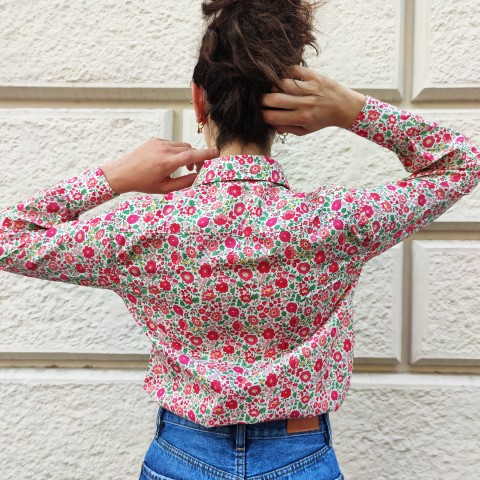 Liberty Danjo Rosso - Woman Shirt in Liberty London Fabric