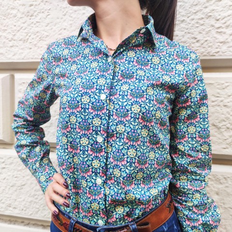 Liberty Persephone - Woman Shirt in Liberty London Fabric
