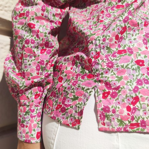 Liberty Poppy Forest - Woman Shirt in Liberty London Fabric