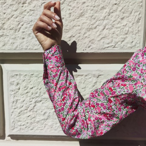 Liberty Poppy Forest - Woman Shirt in Liberty London Fabric