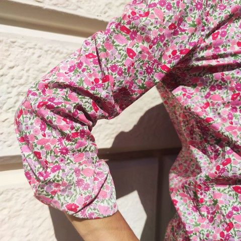 Liberty Poppy Forest - Woman Shirt in Liberty London Fabric