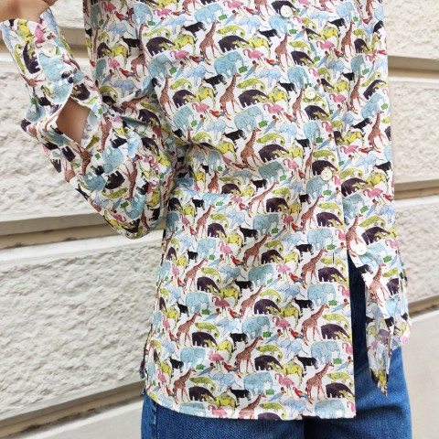 Liberty Zoo - Woman Shirt in Liberty London Fabric
