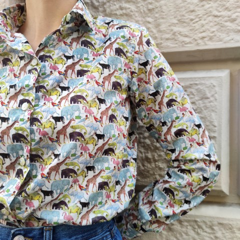 Liberty Zoo - Woman Shirt in Liberty London Fabric