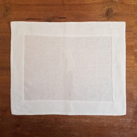 Puro Lino - 2 White Pure Linen Placemats