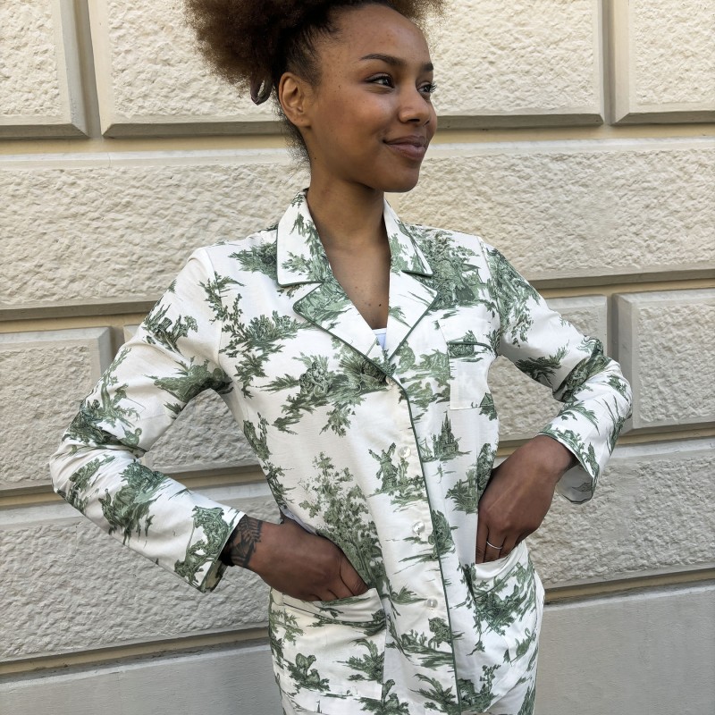Toile de Jouy Green -...