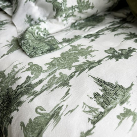 Toile De Jouy - Cotton Percale Sheet Set