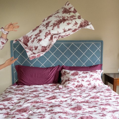 Toile De Jouy - Cotton Percale Duvet Cover Set